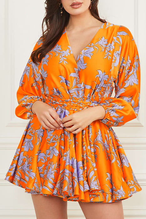 MARCIANO BY GUESS MAYA SURPLICE DRESS SUNBURST ORANGE 7