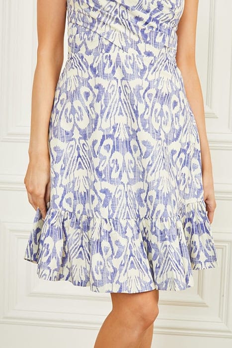 MARCIANO BY GUESS CATHAL POPLIN DRESS SUBSTANCE BLUE PRINT 6