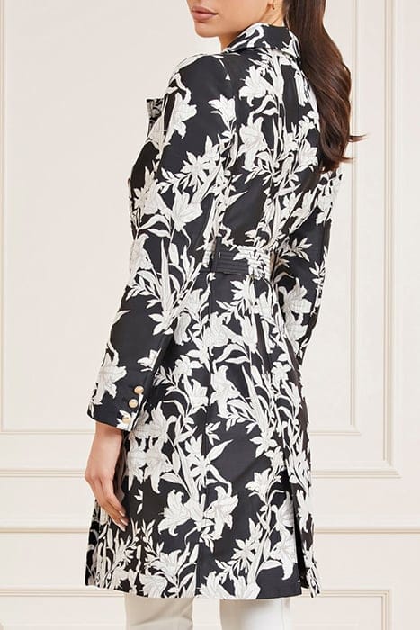 MARCIANO BY GUESS SUNBURST TRENCH BLACK PRINT 8
