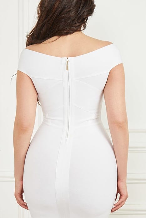 MARCIANO BY GUESS RACHEL BANDAGE DRESS TRUE WHITE 6