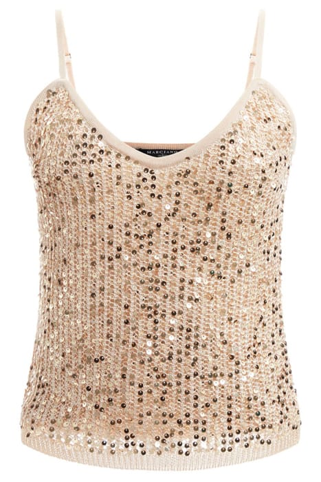MARCIANO BY GUESS FAY SEQUINS SWEATER TOP WHITE GOLD 5