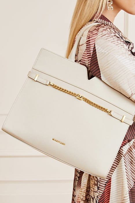 MARCIANO BY GUESS MEDIUM SATCHEL MAGNET SANDY TOTE BAG SHORE 4