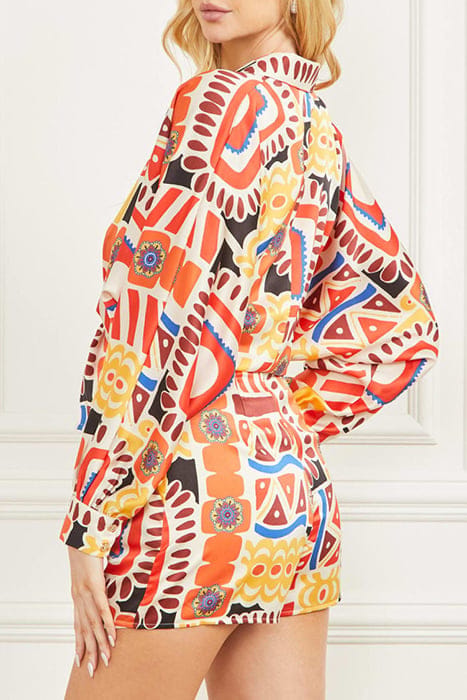 MARCIANO BY GUESS CARNIVALE TOP BLOUSE PRINT 7