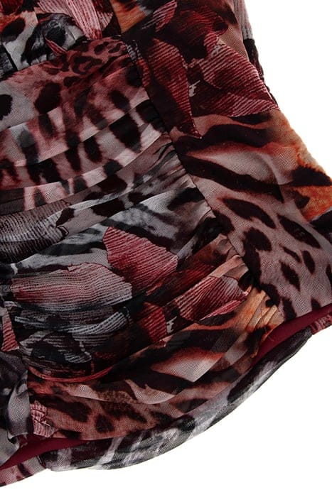 MARCIANO BY GUESS LEOPARD ROSE MESH TOP BLOUSE PRINT 7