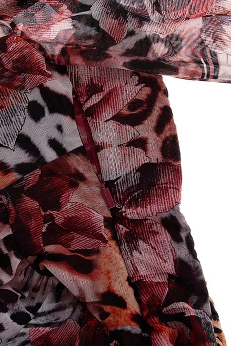 MARCIANO BY GUESS LEOPARD ROSE MESH TOP BLOUSE PRINT 8