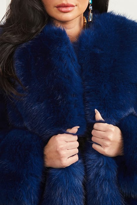 MARCIANO BY GUESS AMELIE FAUX FUR JACKET STILL NIGHT COAT 8