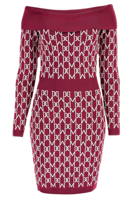 MARCIANO BY GUESS ANGELINA OFF SHOULDER DRESS ALL OVER JACQU 4