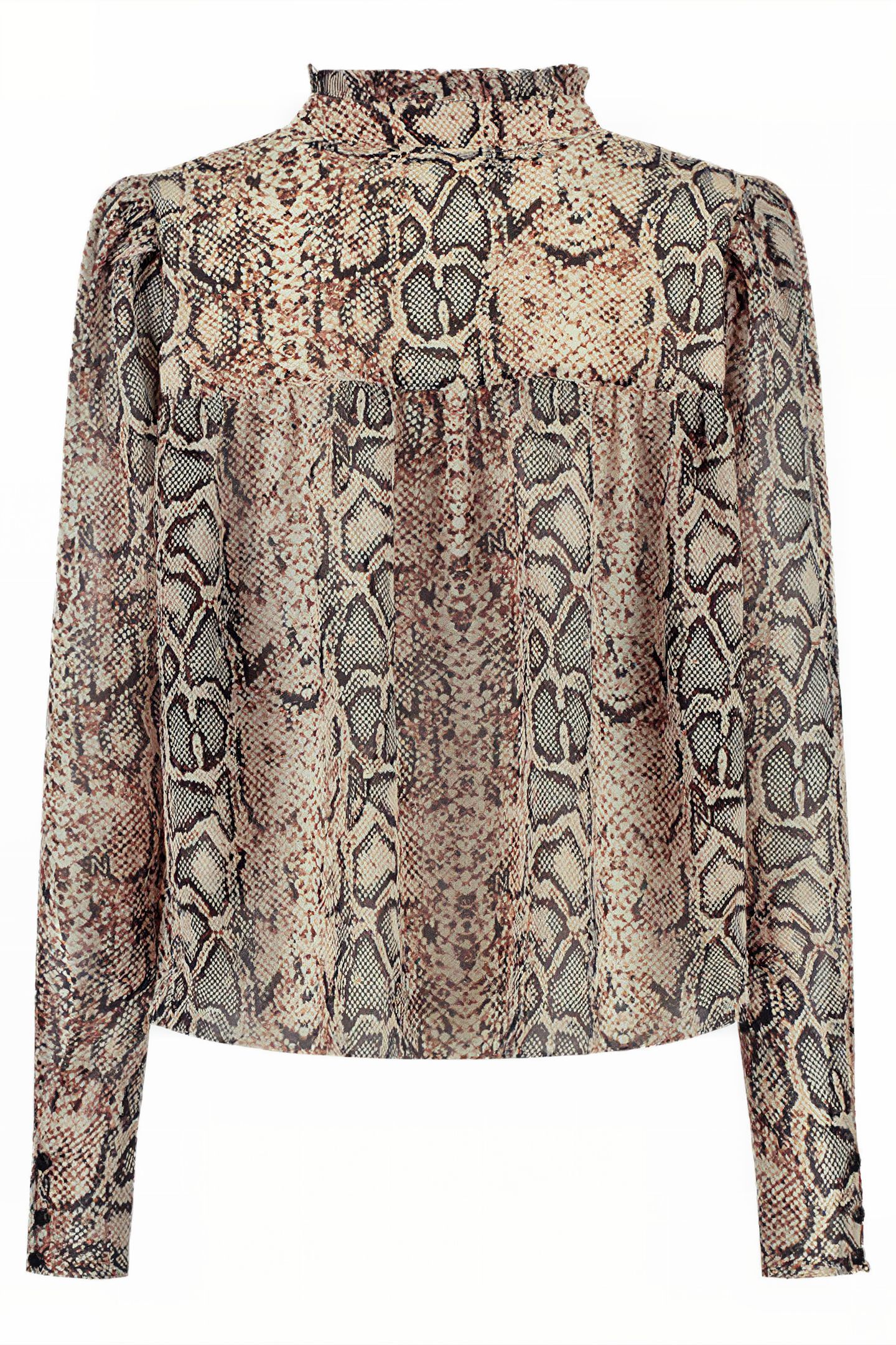 RISKA BLOUSE BLACK/TAUPE/GREY 2