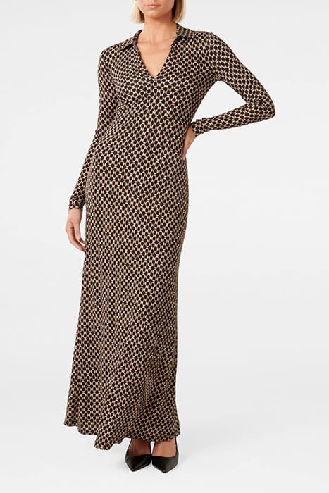 KAITLYN COLLARED JERSEY DRESS WINTON GEO 1