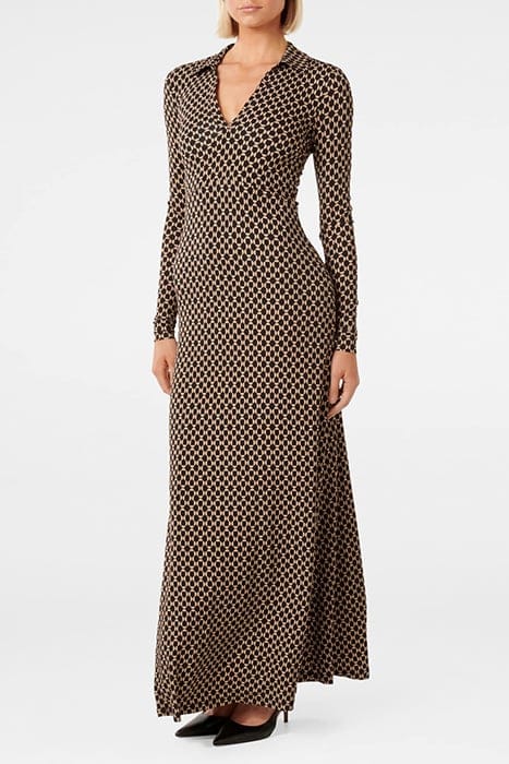 KAITLYN COLLARED JERSEY DRESS WINTON GEO 4
