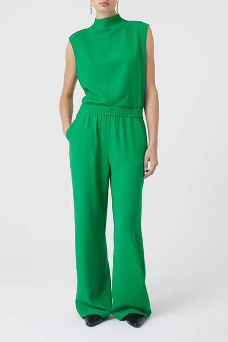 STAND-UP COLLAR TOP SHIRTS & BLOUSES GREEN PATINA 3