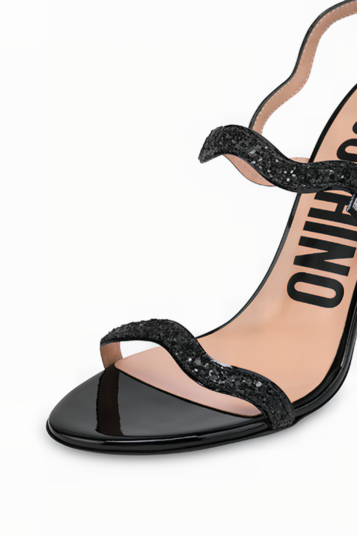 RIC RAC GLITTER HIGH SANDALS BLACK 4