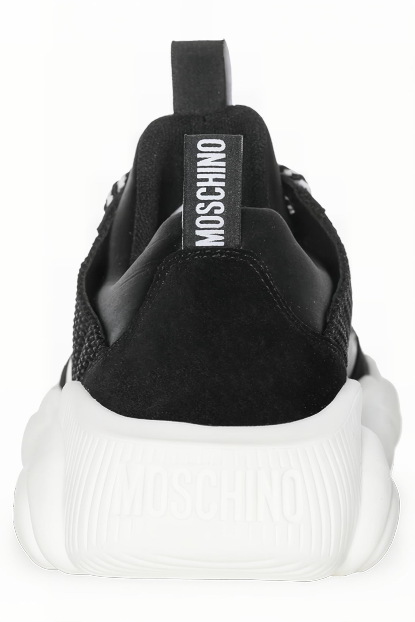 TEDDY RUN SNEAKER IN MESH, CALFSKIN AND SPLIT LEATHER BLACK 3