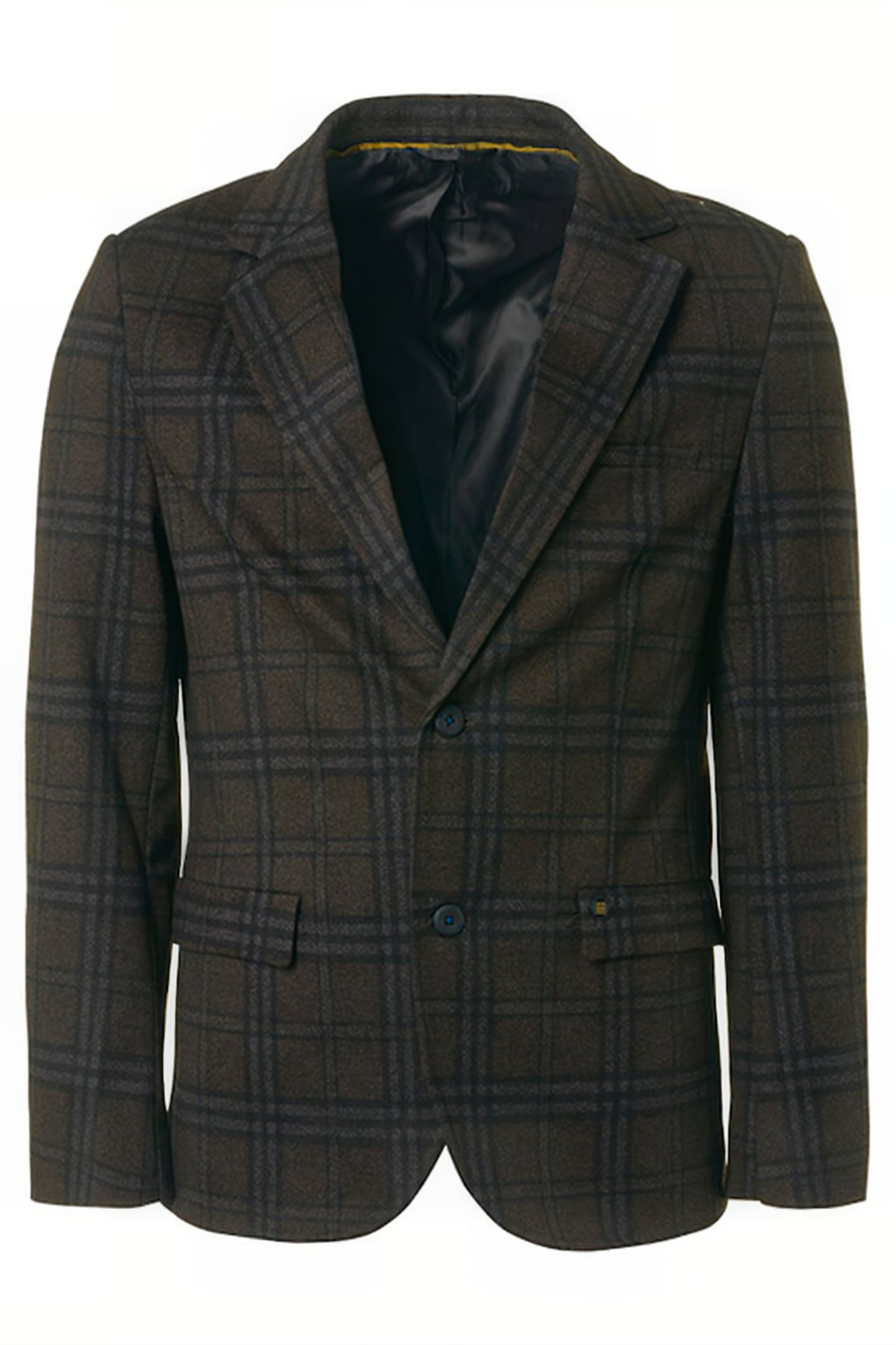 BLAZER JERSEY STRETCH CHECK COFFEE 4
