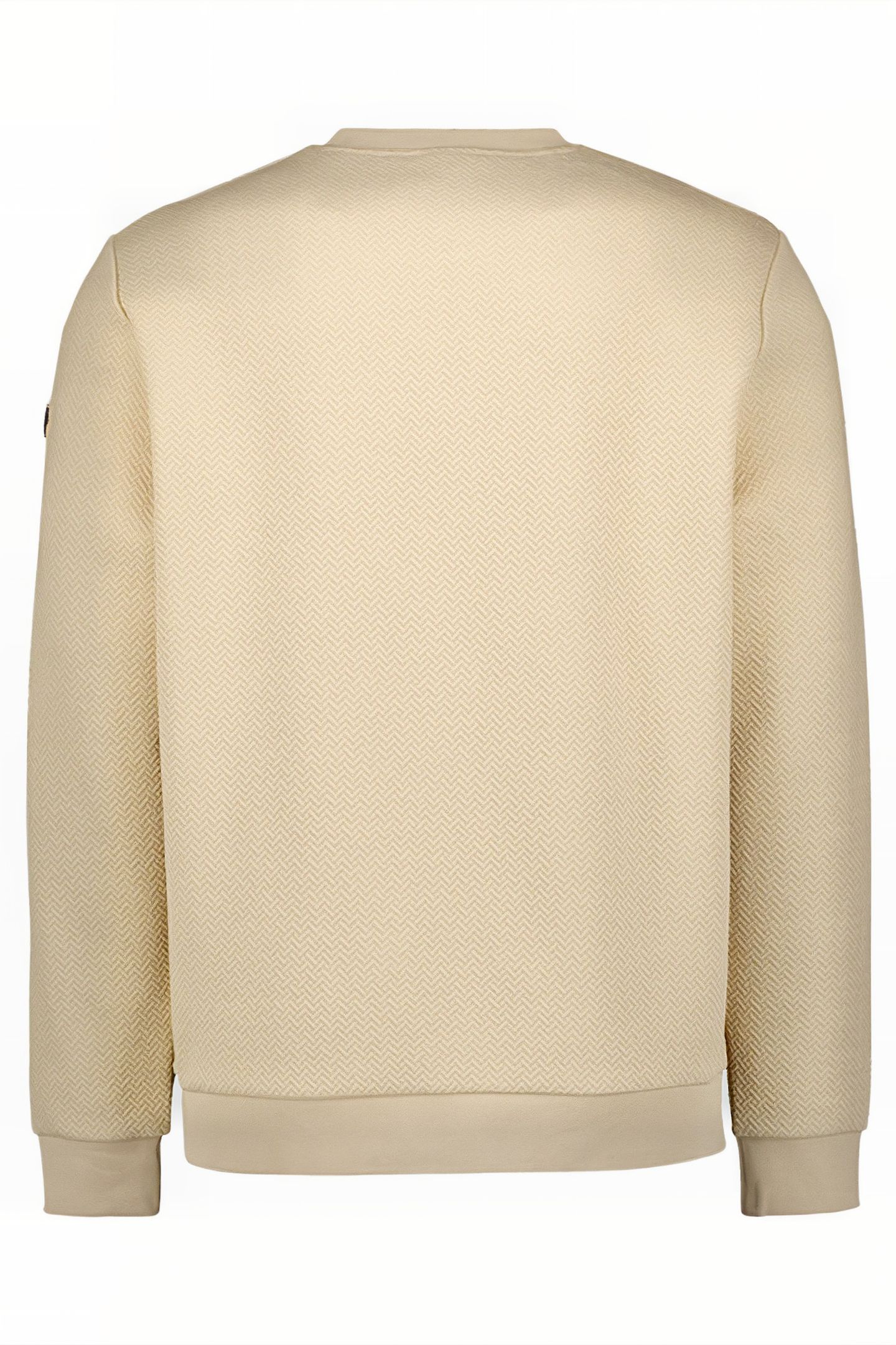 SWEATER CREWNECK DOUBLE LAYER JACQUARD STRETCH STONE 5