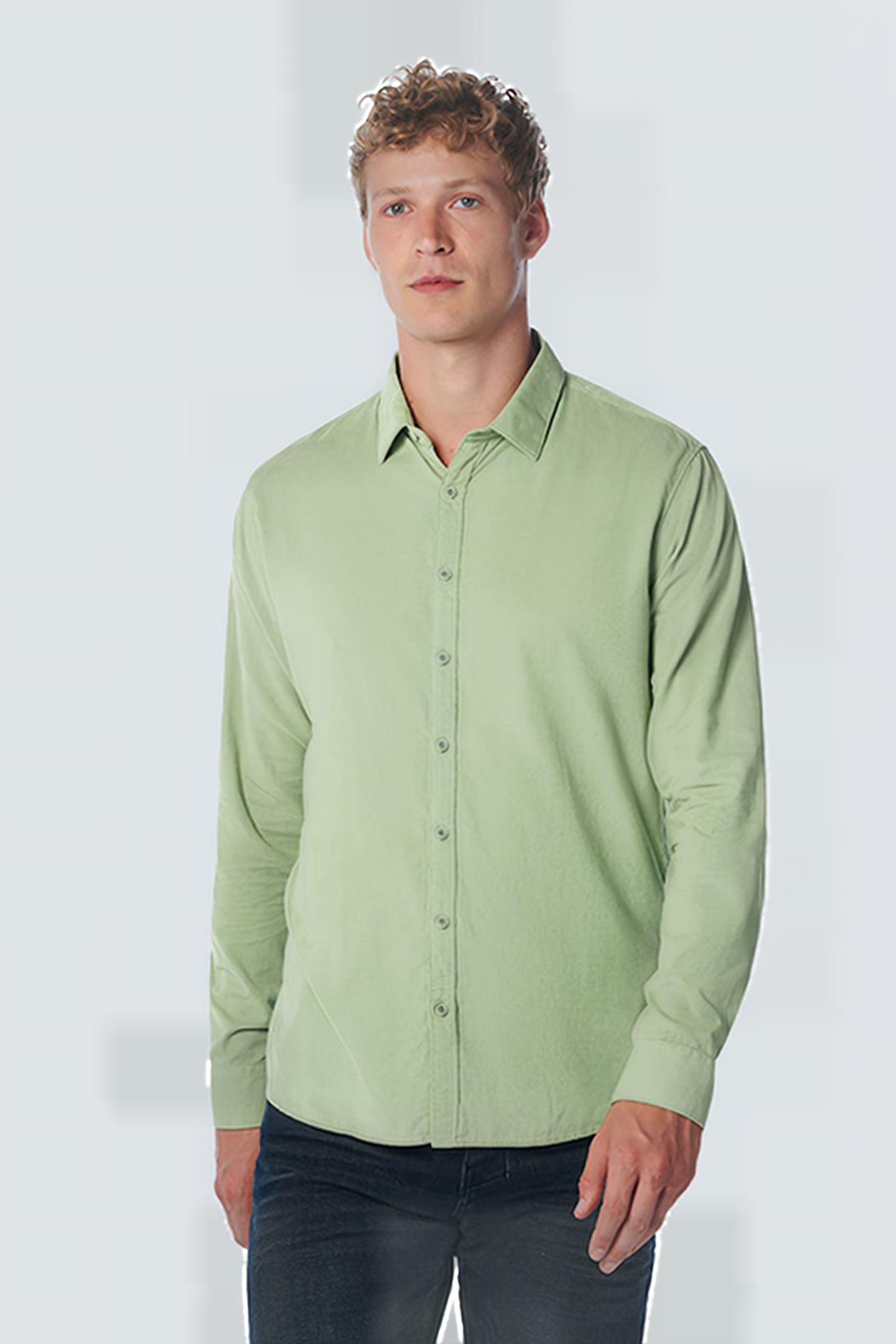 SHIRT CORDUROY LIGHT SEAGREEN 1