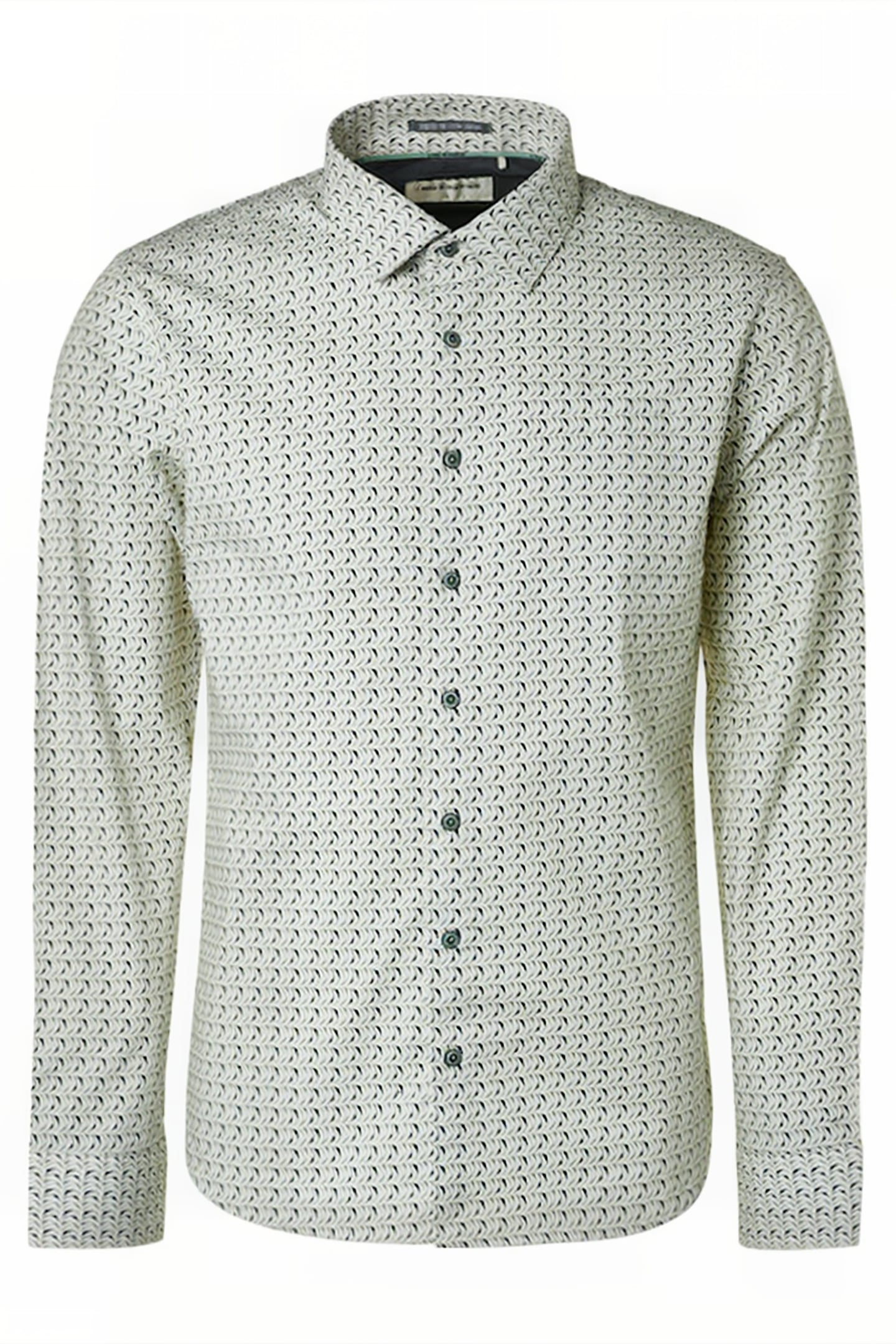 SHIRT STRETCH ALLOVER PRINTED BLACK 1