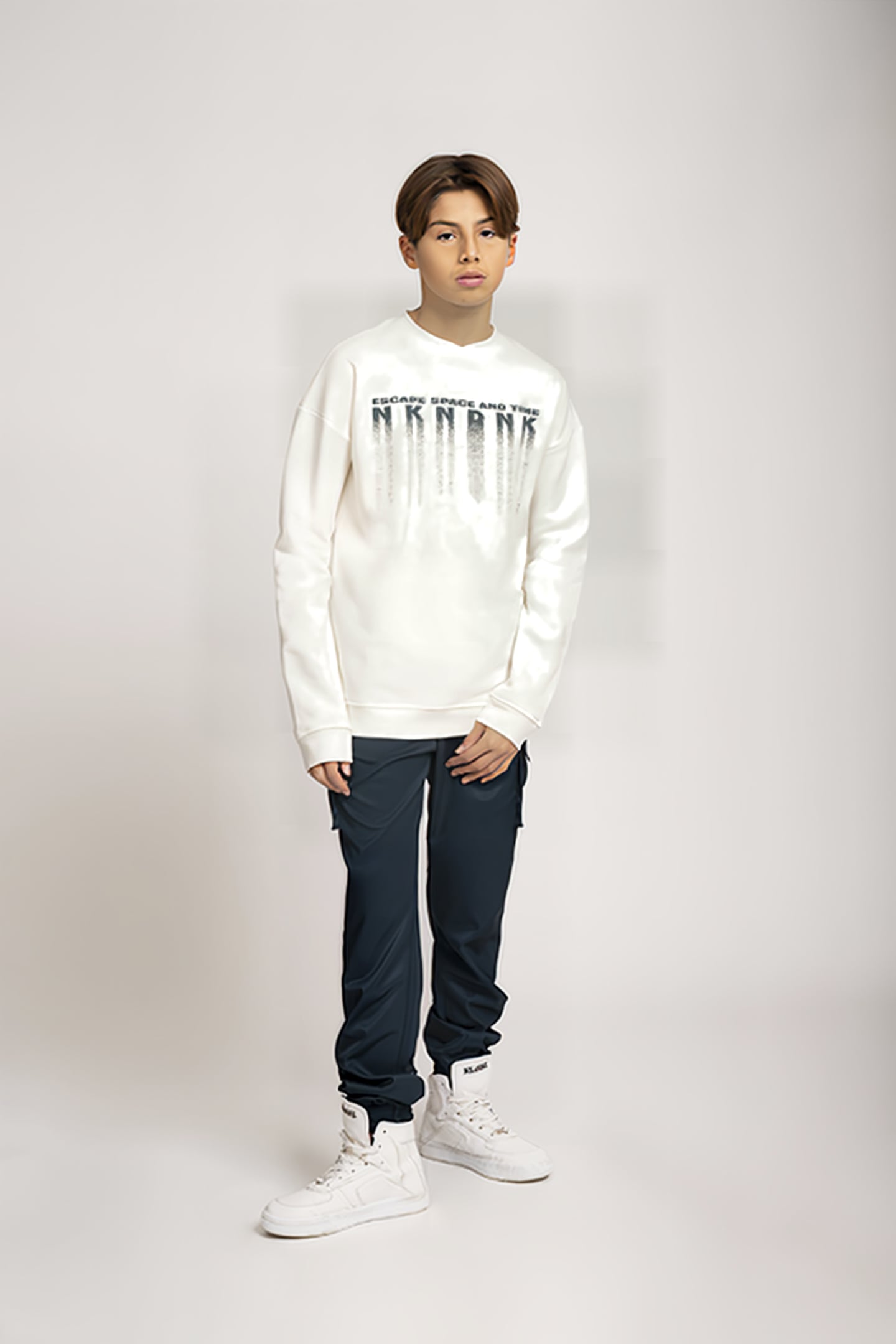 ESCAPE SPACE SWEATSHIRT OFF WHITE 1