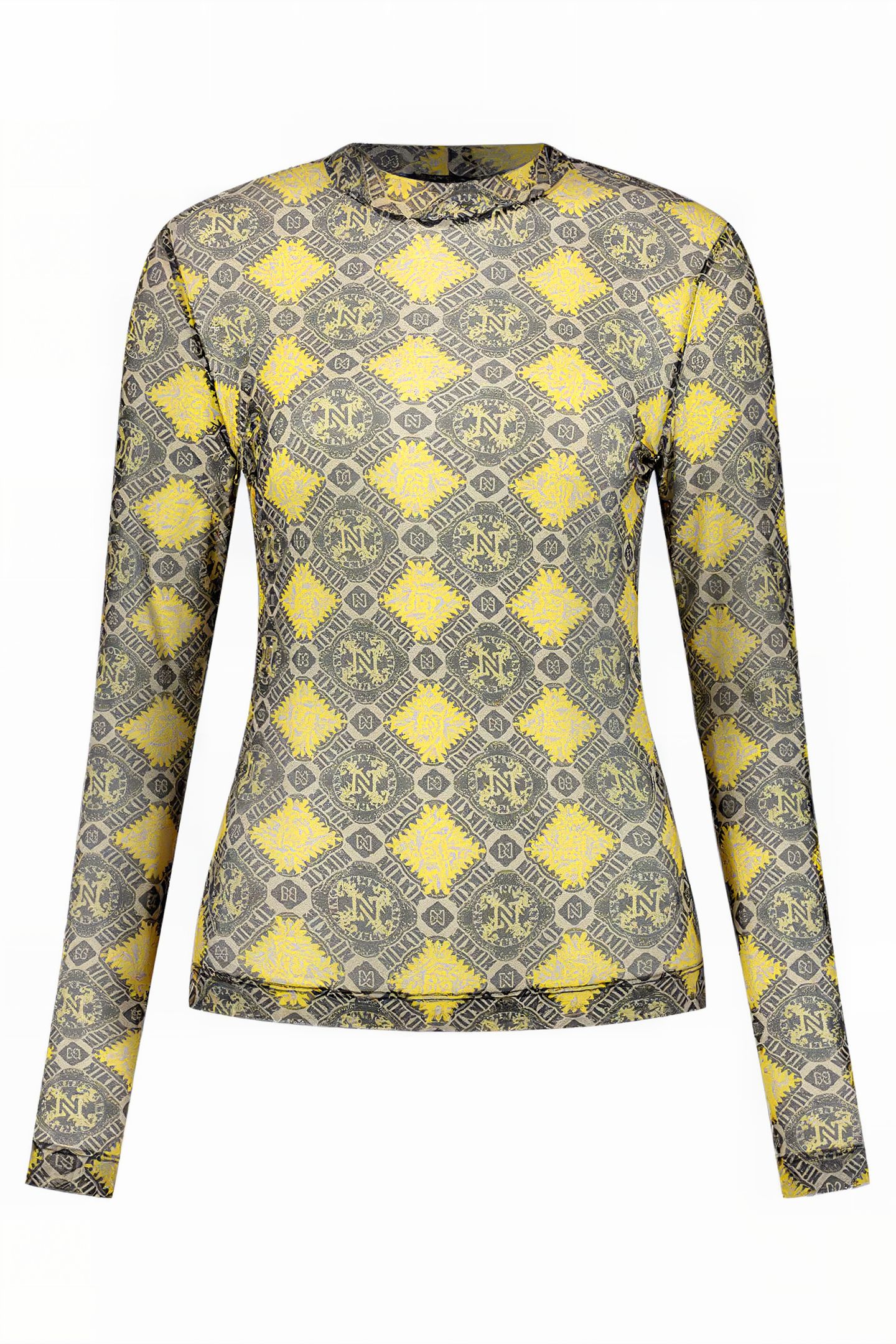 SMOCK MESH TOP CORN YELLOW 1