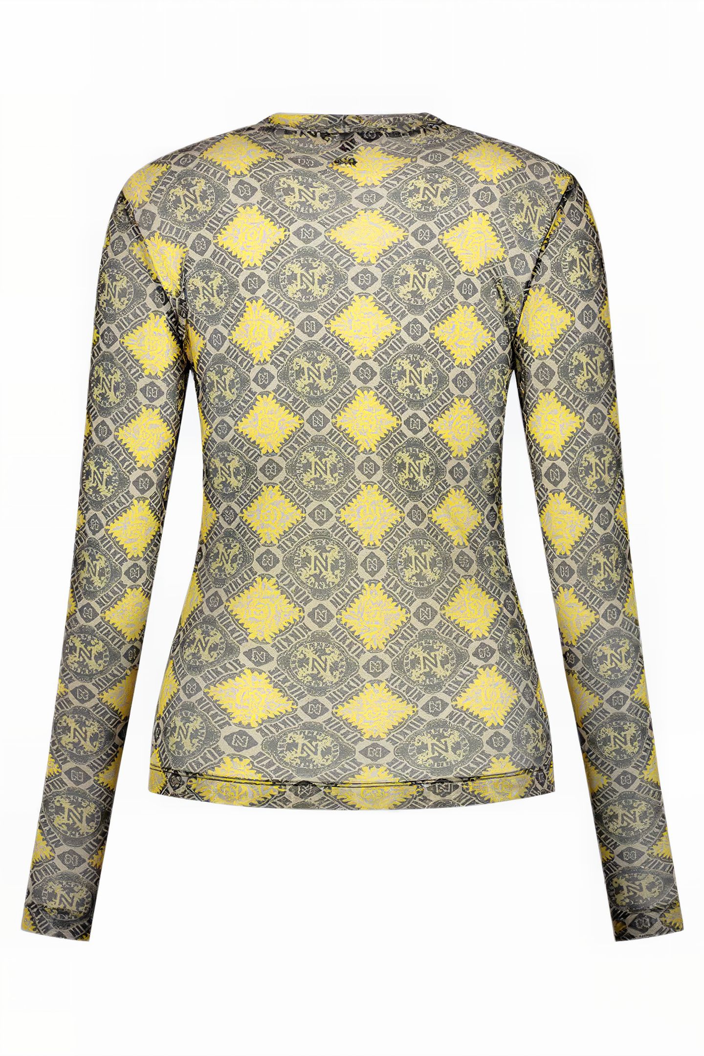 SMOCK MESH TOP CORN YELLOW 2