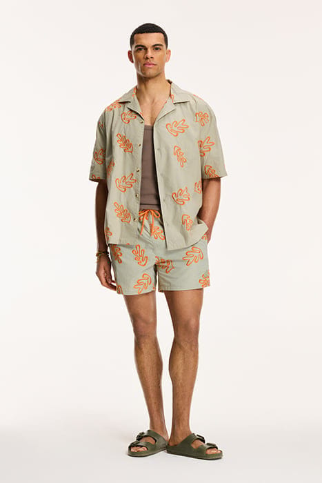 MEN SWIM SHORTS NICK EMBROIDERY BEIGE 6