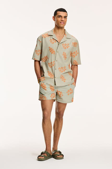 MEN SWIM SHORTS NICK EMBROIDERY BEIGE 3