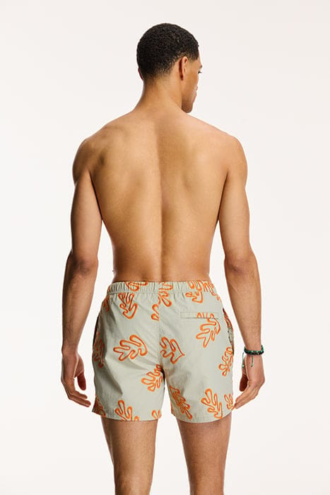 MEN SWIM SHORTS NICK EMBROIDERY BEIGE 2