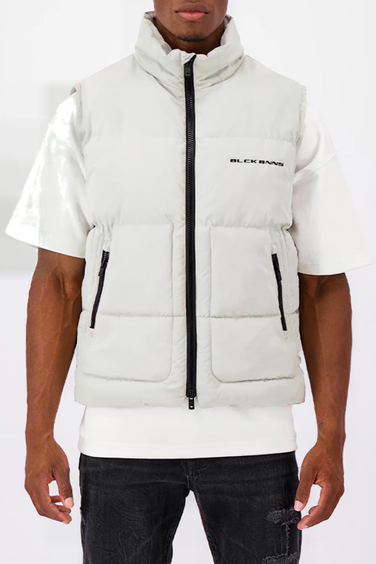 BLOCK BODYWARMER GREY 1