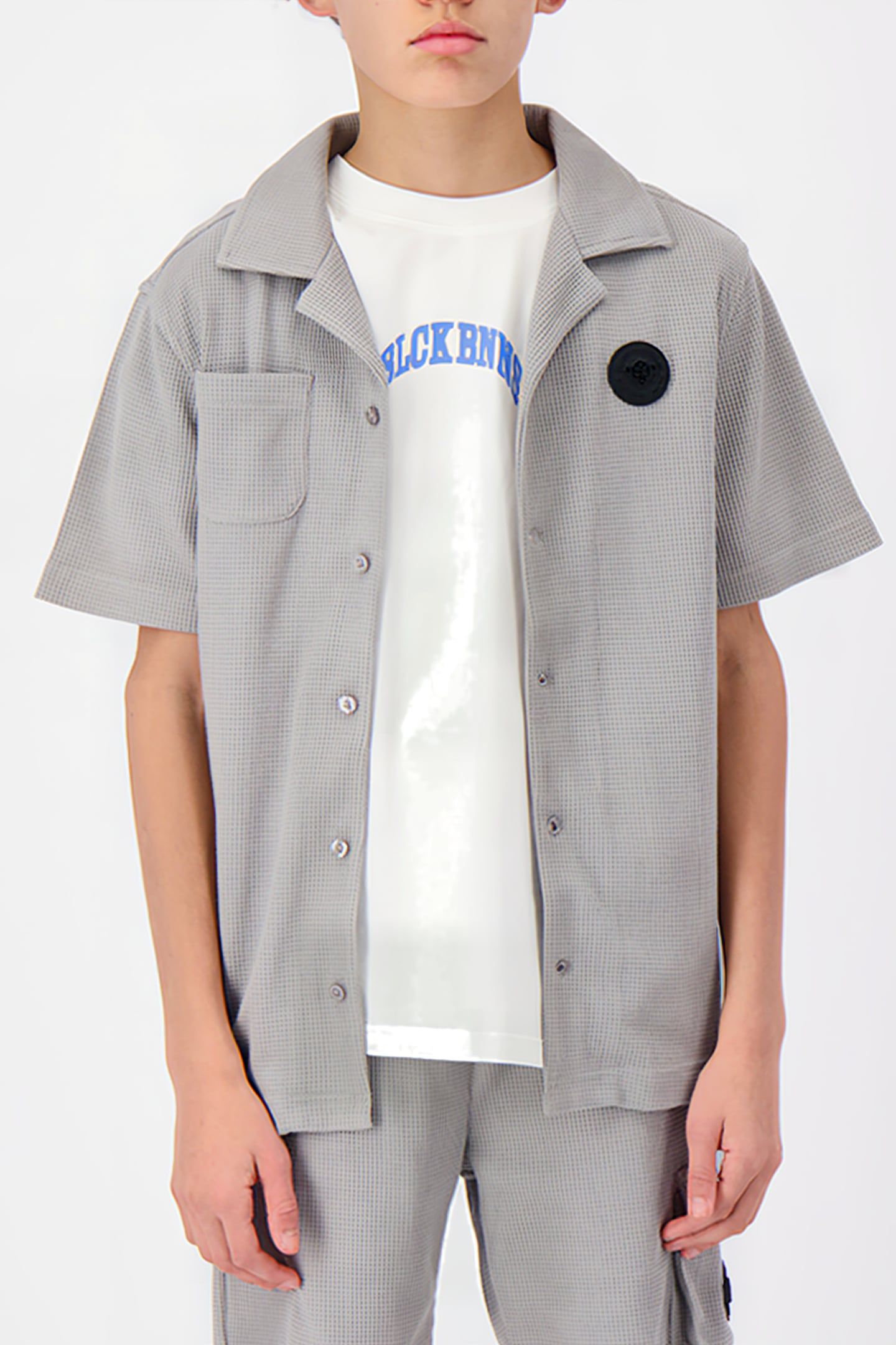 JR. WAFFLE SHIRT GREY 1