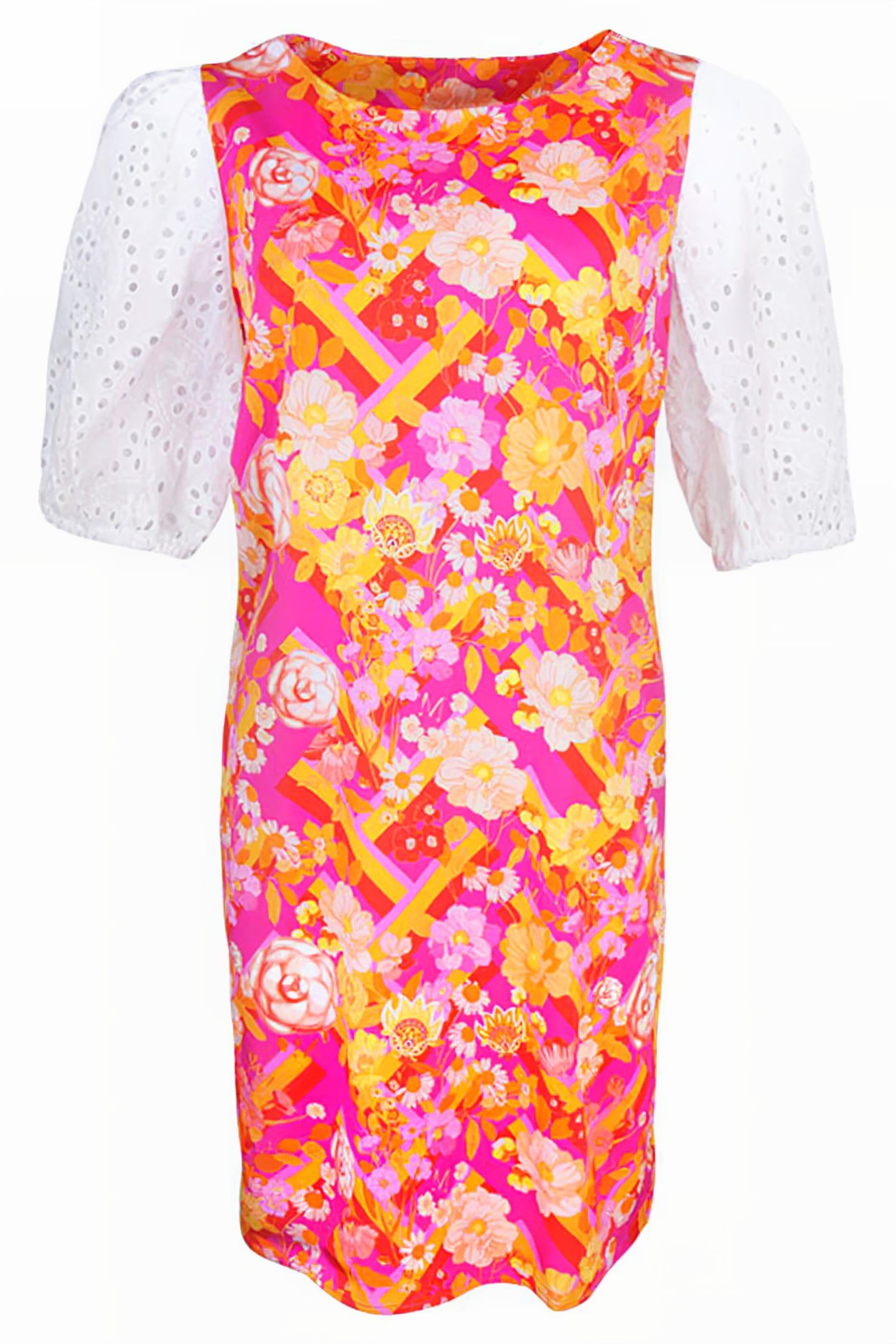 DRESS ORISTANO ORANGE FUCHSIA 1