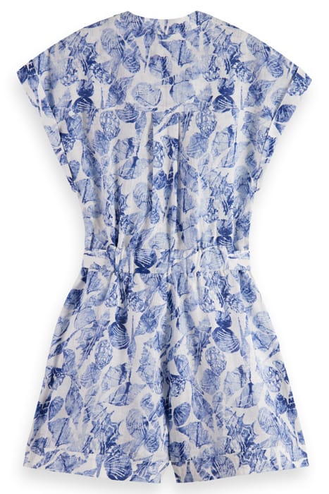 LINEN ALL-IN-ONE SHELL BATIK BLUE 2
