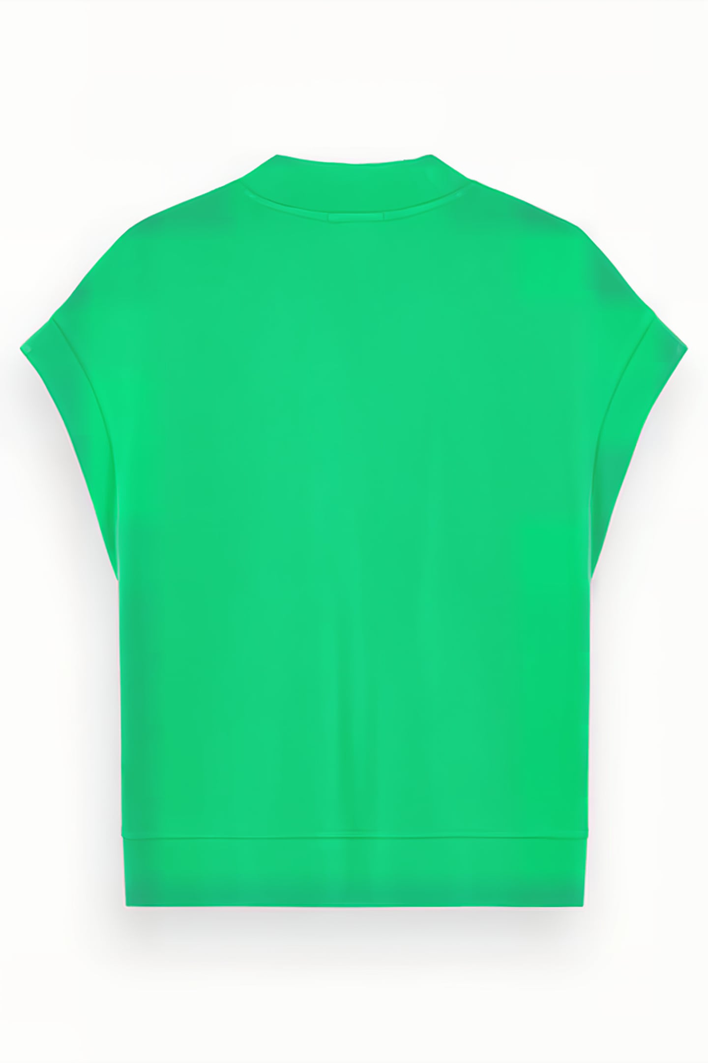 V-NECK SLEEVELESS MODAL SWEATSHIRT SCUBA GREEN 5