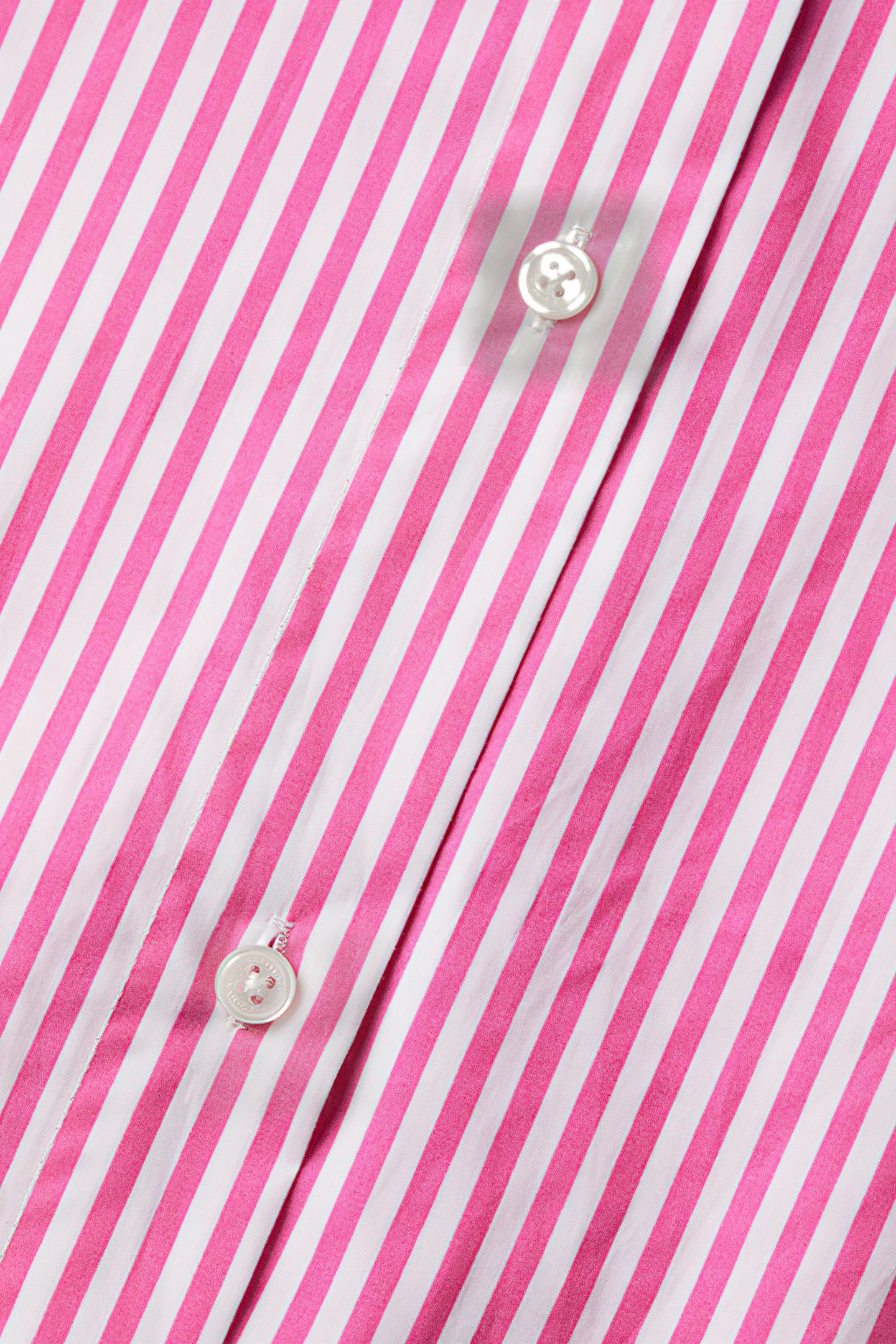OVERSIZED POPLIN SHIRT IN FLUO PINK /WHITE STRIPE COMBO S 8