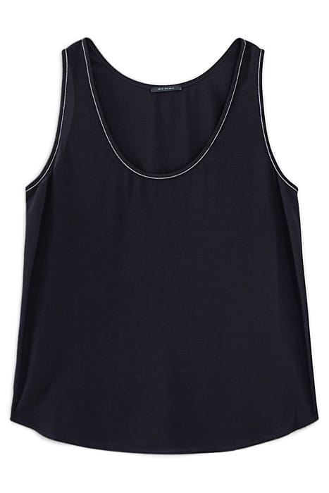 BLACK CRÊPE TOP, METALLIC COLLAR 3