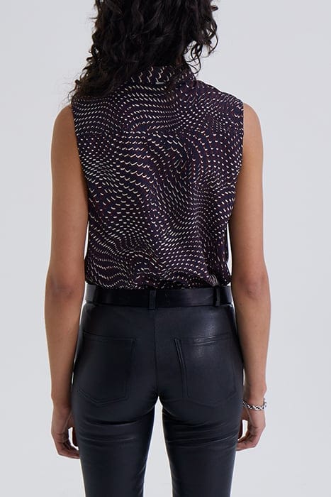 GARNET PSYCHEDELIC PRINT TOP 2