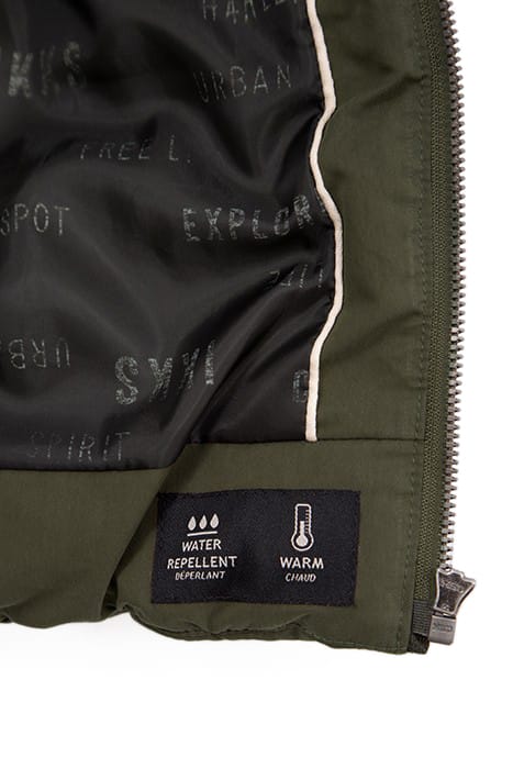 BOYS’ KHAKI DOUBLE OPENING POCKET PADDED JACKET 6