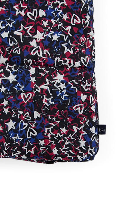 GIRLS’ 2-IN-1 NAVY PARKA AND STAR-PRINT PADDED JACKET 6