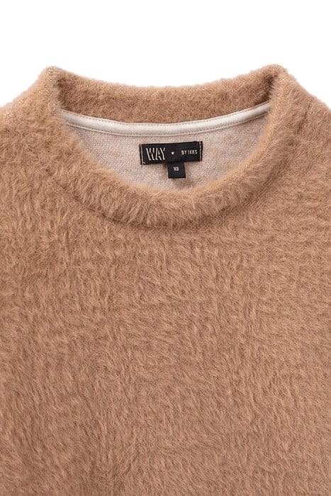 GIRLS’ BEIGE FLUFFY KNIT SWEATSHIRT 3