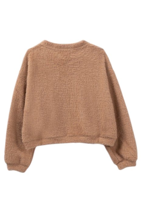 GIRLS’ BEIGE FLUFFY KNIT SWEATSHIRT 2