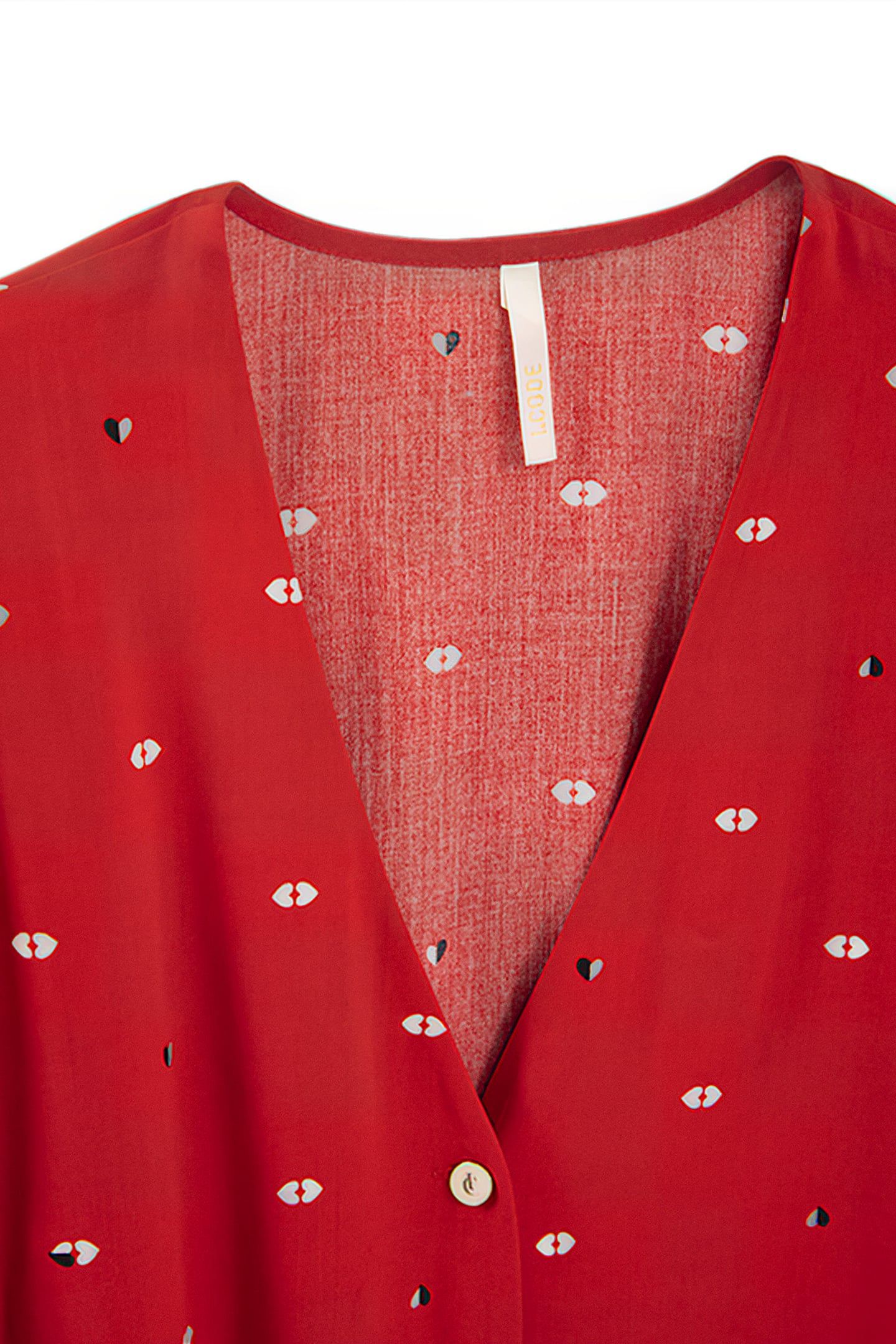 WINTER CRIMSON HEART-KISS PRINT DRESS 2