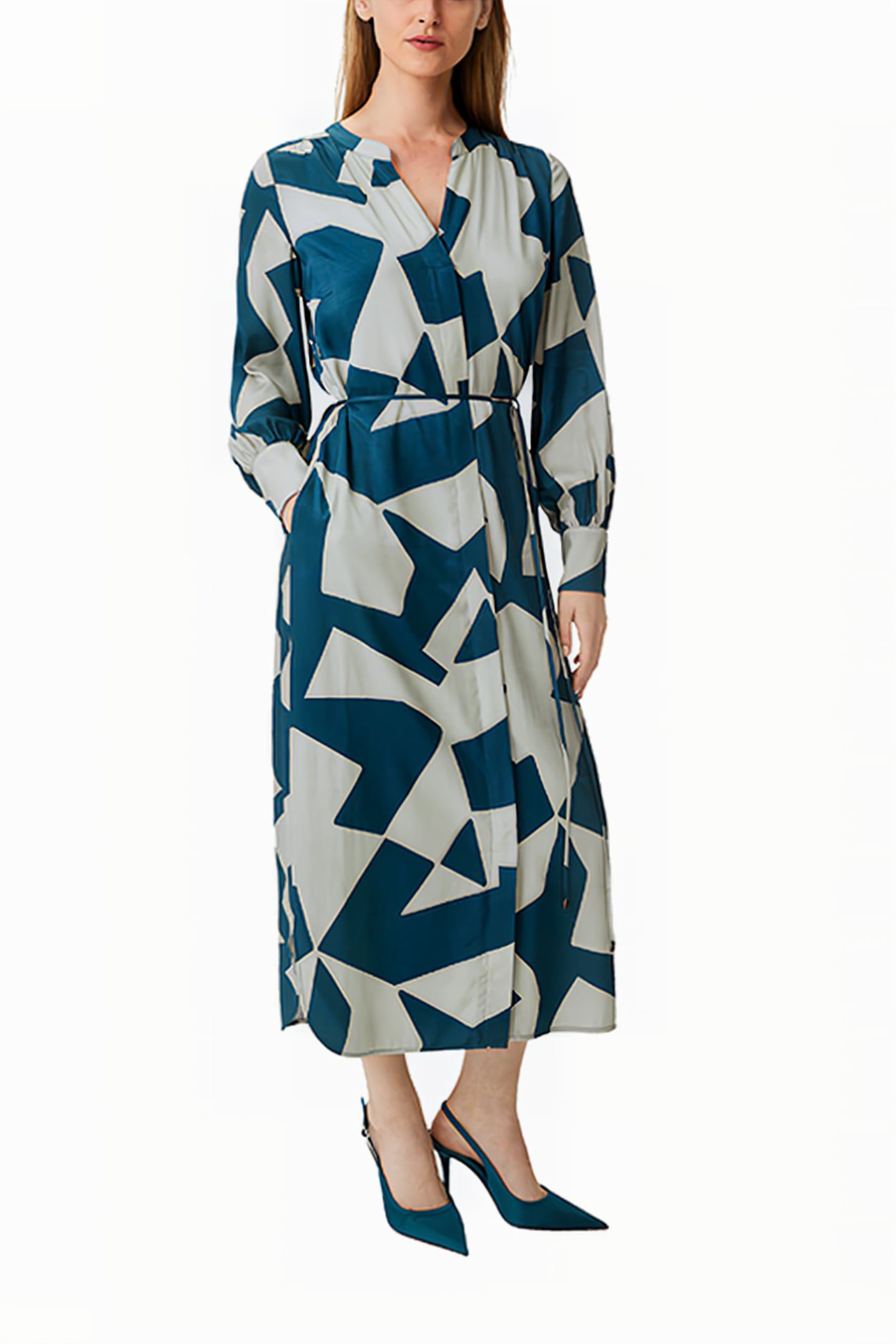 COMMA DRESSES BLUE GREEN 1