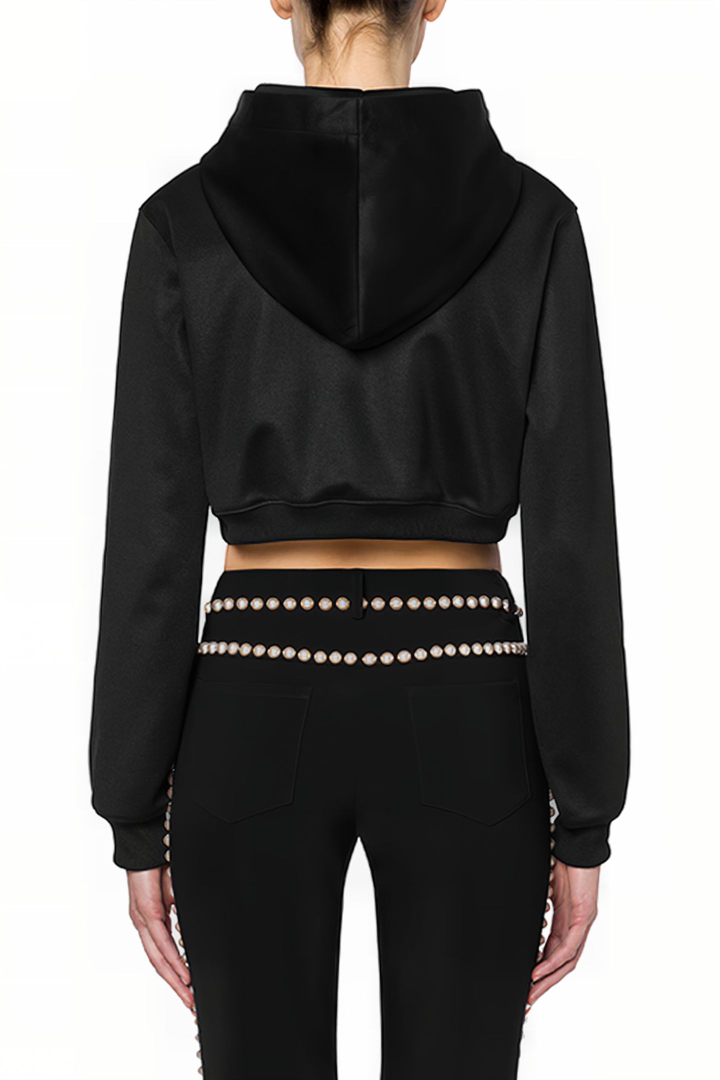 PEARLS DOUBLE QUESTION MARK TECHNICAL SWEATSHIRT BLACK 2