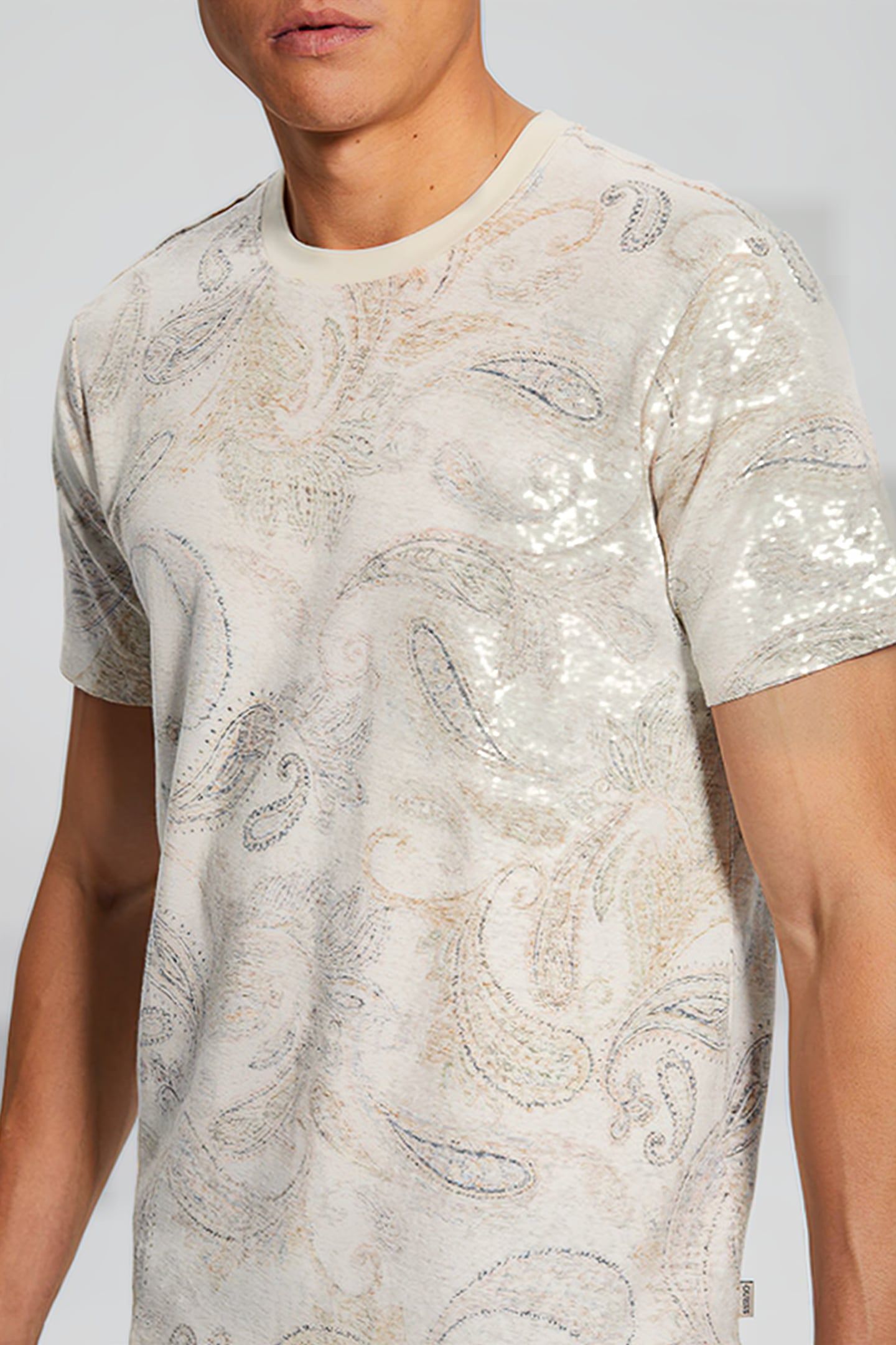 GUESS ECO ECO LINEN BLEND PAIS SALT WHITE MULTI 7
