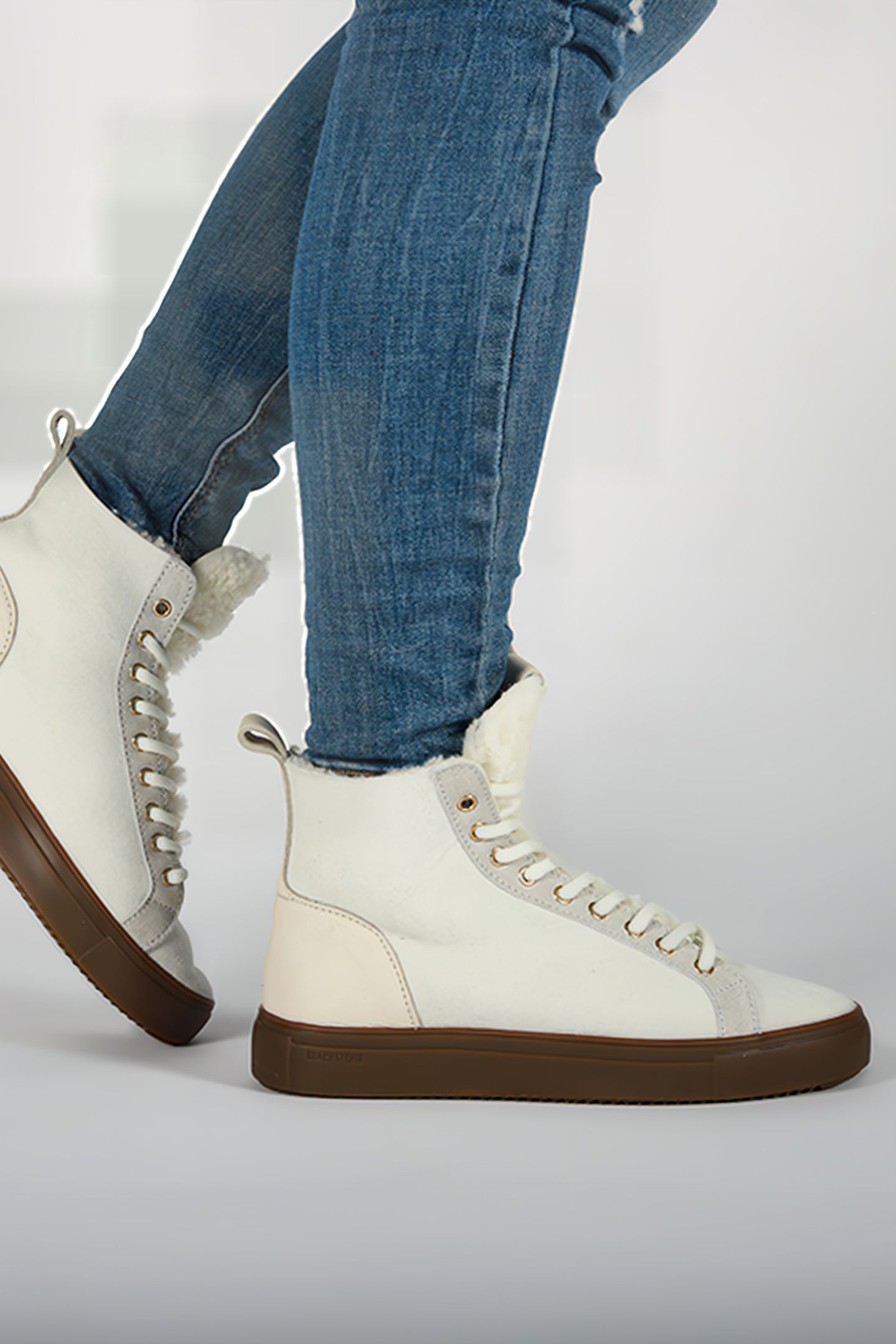 BLACKSTONE - AKNA - YL55 OFF WHITE - SNEAKER (HIGH) 4