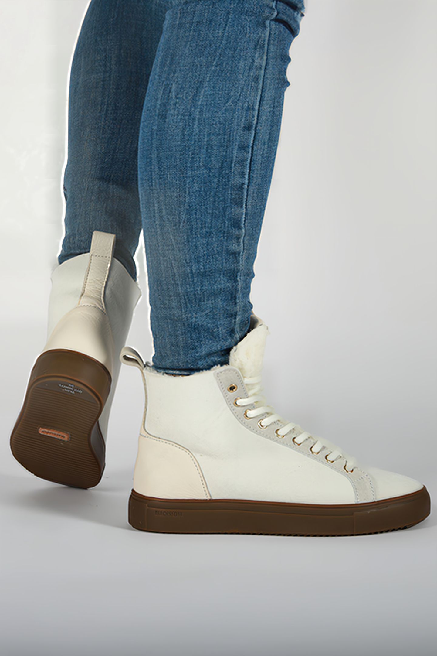 BLACKSTONE - AKNA - YL55 OFF WHITE - SNEAKER (HIGH) 5