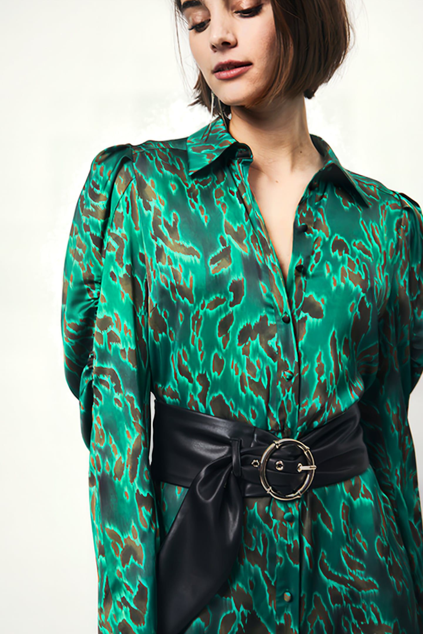MOON PRINTED SHIRT DRESS MULTICOLOUR 4