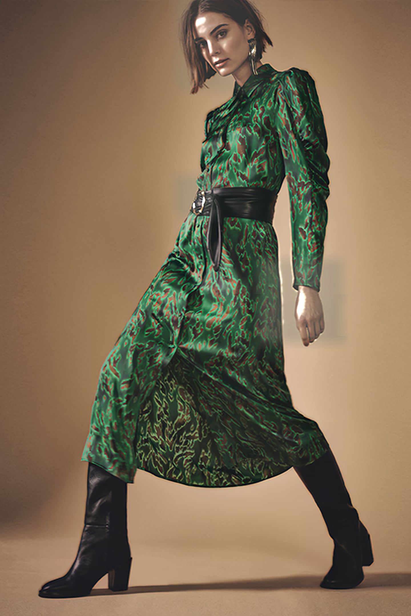 MOON PRINTED SHIRT DRESS MULTICOLOUR 6