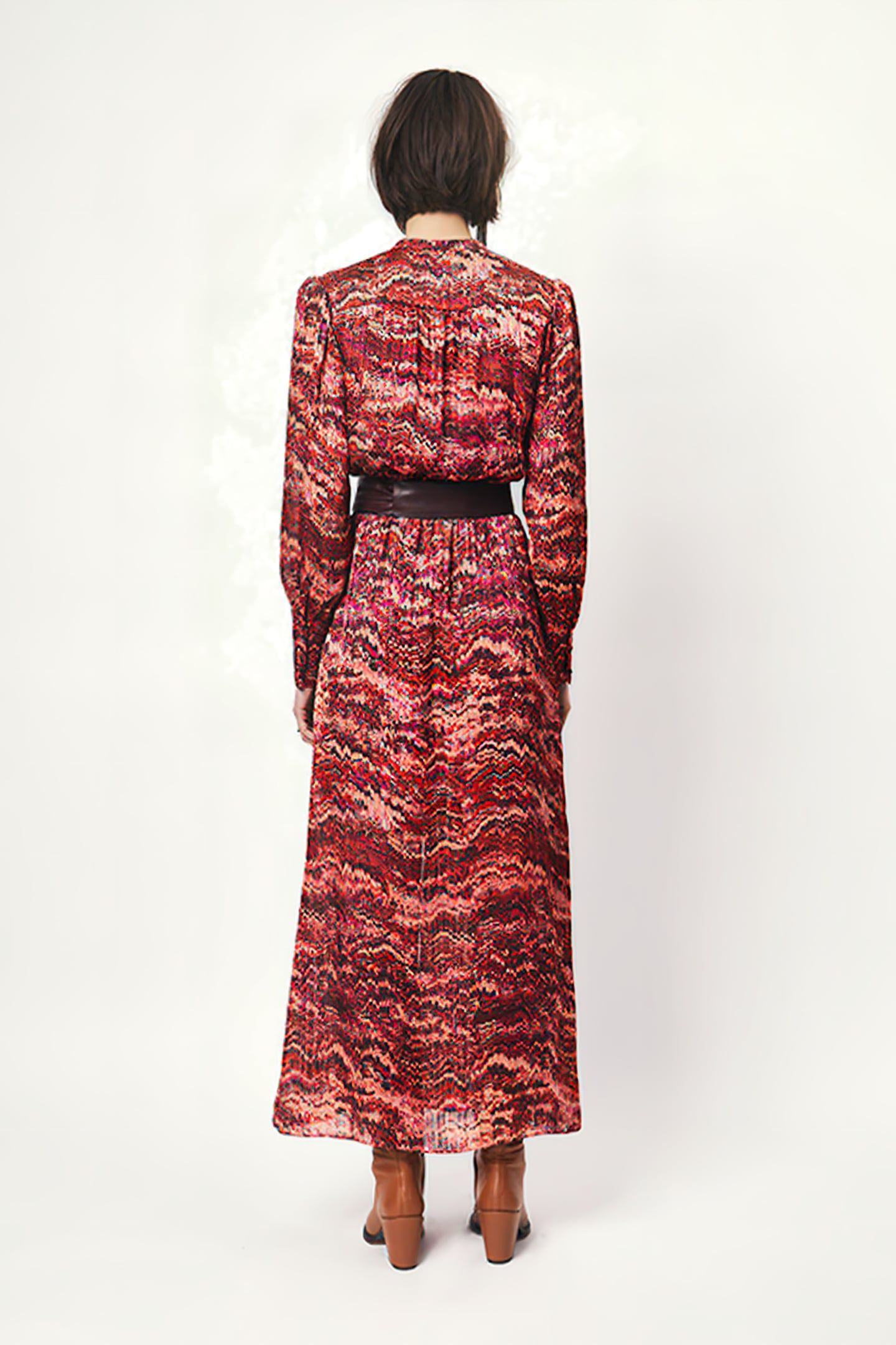 SHADOW PRINTED MIDI DRESS MULTICOLOUR 2