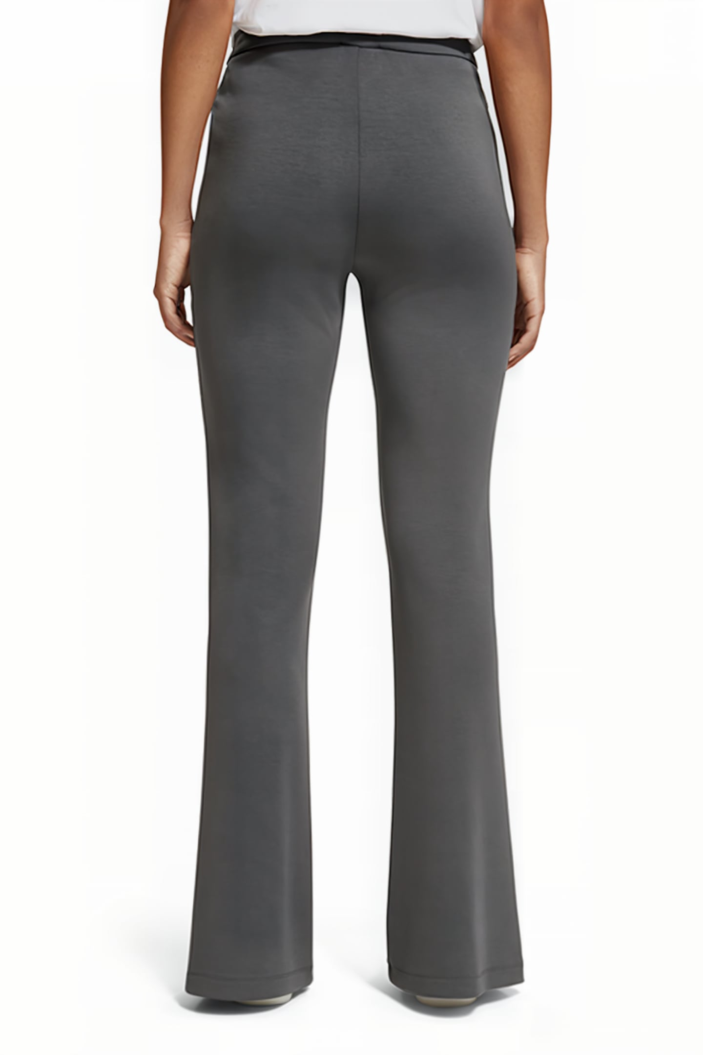TAILORED SPLIT HEM FLARE SWEATPANT DARK GREY 2