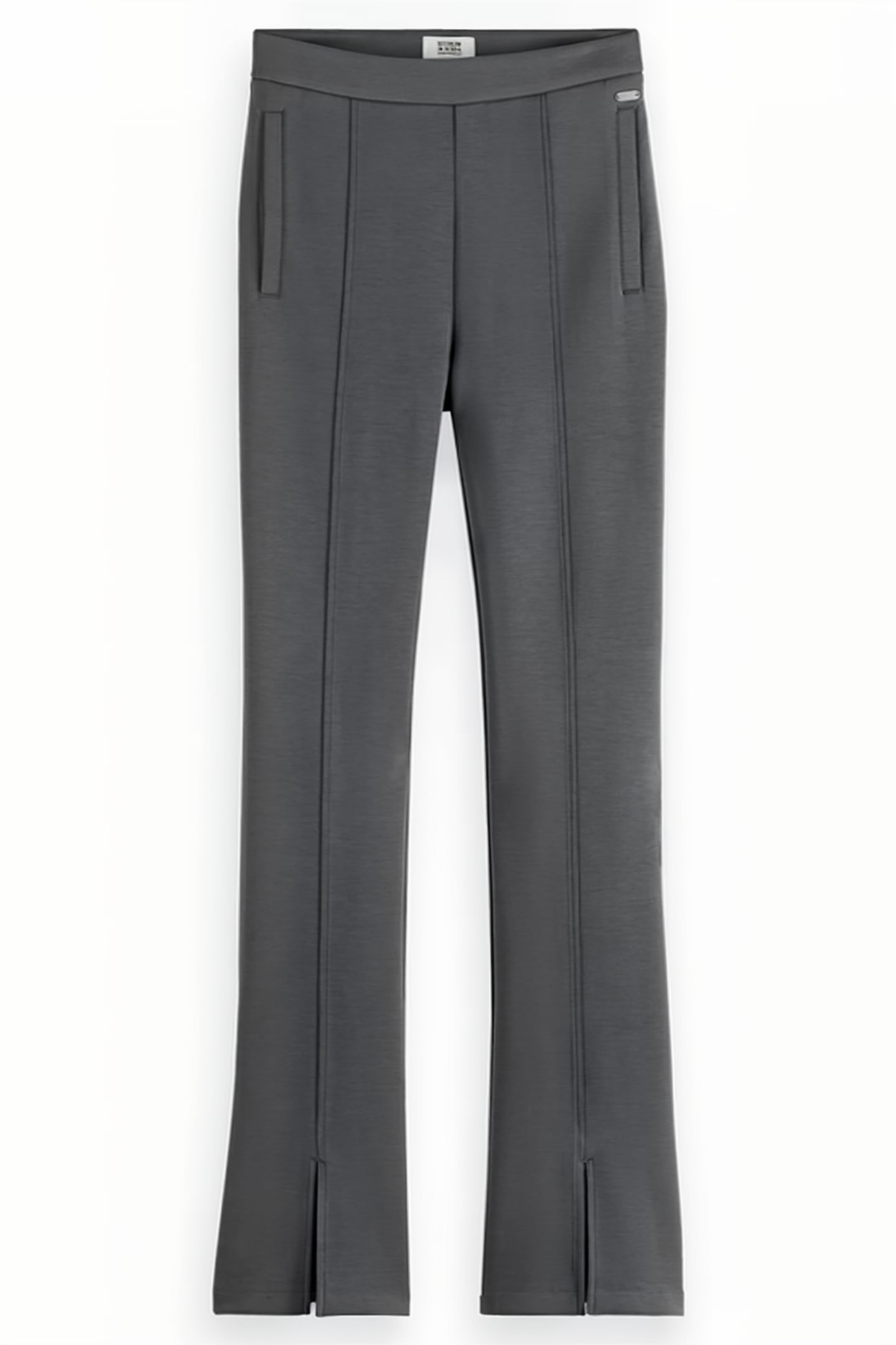 TAILORED SPLIT HEM FLARE SWEATPANT DARK GREY 4